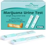Easy@Home THC Test Kit 15 Pack - Highly Accurate Urine Drug Strips for Marijuana/Weed, Detox Flush Testing #EDTH-114:15
