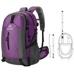 OutdoorMaster 50L Hiking Backpack with High Strength Aluminum Support, Lightweight Travel Backpack with Rain Cover, Waterproof Camping Backpack for Men Women -Purple, 50l Purple, 50L, Hiking Backpack