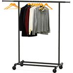 SimpleHouseware Heavy Duty Clothing Garment Rack, Black