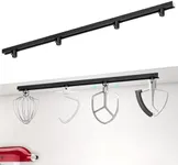 Metal Stand Mixer Attachment Holders Adjustable, Compatible with Kitchen Aid 4.5-6QT Mixers Accessories, Organize 4 Mixer Attachments for Kitchen Storage Organization Space Saver (Black)