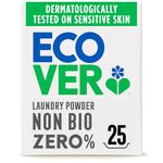 Ecover Zero Non-Bio Laundry Detergent Powder, for Sensitive Skin, Laundry Washing Detergent for Baby Laundry 1 x 25 Wash, 1 x 1.8Kg