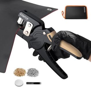 Kamtop Grommet Tool Kit - Magnetic Grommet Kit 3/8 Inch, Grommet Eyelet Kits with Reinforced Handle, Handheld Eyelet Kit for Tarp, Banner, Fabric, Leather, Tents, Canvas