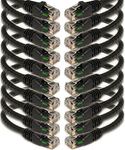 iMBAPrice IMBA-CAT5-03BK-10PK Cat5e Network Ethernet Patch Cable (10 Pack), 3-Feet, Black