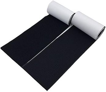 Vkey 100mm Wide (Approx 4") 1 Meter Long Self Adhestive Hook and Loop Strips Set with Super Sticky Back Nylon Fabric Fastener Magic Tape Black