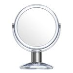 Beautifive Vanity Mirror, Dressing Table Makeup Mirror with 1x/10x, 360° Swivel Magnifying Mirror, Free Standing Bathroom Mirror with Crystal-like Style