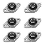 GOIYZTTR 6 Pcs Self Aligning Pillow Block, Bore 8mm Pillow Block Flange Bearing Shaft KFL08 Inner Ball Mounted Pillow Block for KFL Series Conveyor Systems