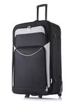 FLYMAX 29" Large Suitcase Lightweight Luggage Expandable Hold Check in Travel Bag on Wheels Black 90L