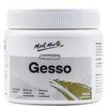 Mont Marte Premium Gesso 16.9oz (500ml), Suitable for Acrylic Paint, Oil Paint, Colour Pencils, Pastels, Graphite and Charcoal