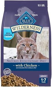 Blue Buffalo Wilderness Nature's Evolutionary Diet High-Protein, Grain-Free Natural Dry Food for Adult Cats, Chicken, 9.5-lb. Bag