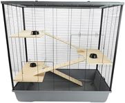 Hamster & Rat Cage 100cm x 54cm x 83cm - Plaza XL Multi-Level Grey | Little Friends