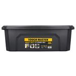 TOUGH MASTER Storage Box 30 litres Durable Plastic Reinforced Construction Secure & Stackable Design Waterproof Dustproof Box Chest Latches Versatile for Tools, Toys, Craft Equipment