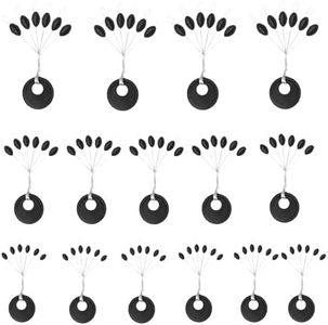900PCS 6 in 1 Rubber Bobber Stops for Fishing Line Tough Tear-resistant Bobber Stopper Tight Slip-proof Stops L M and S Size Universal Tackle for Freshwater Saltwater Anglers Float Stop Kit (Black)