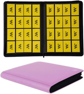 MORABTO Premium 1000+ Pockets Card Binder,16 Pockets Trading Card Binder Ringless Side Loading Trading Card Album Folder for TCG -Pink Purple