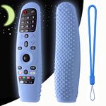 Dealfreez Silicone TV Remote Cover for LG TV Remote AN-MR19BA / AN-MR600 / MR20 Magic Remote Protective Case with Remote Loop (B-Glow in Dark Blue) [Remote NOT Included]