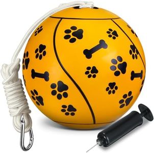 Shappy 8 Inch Tetherball Tether Balls with Rope Pump Game Set Replacement Soft Dog Paw Christmas Tetherball Equipment Gifts for Indoor Outdoor Playground Yard Backyard Play
