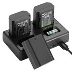 NEEWER NP-FZ100 Replacement Battery and Charger Set, 3 Pack 2280mAh NP-FZ100 Battery&Triple Slot USB Charger Compatible with Sony A1, A9, A9 II, A7R IV, A7S III, A7 III, A7 IV, A6600, A7C