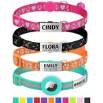 TagME Cat Collar with Name Tag, Personalised Reflective Kitten Collars with Airtag Holder and Bell, Cat Collars Quick Release for Girl Boy Cats