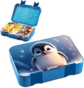 Jarlson® Lunch Box Bambini - Bento Box con 6 Scomparti - Porta Pranzo - Senza BPA - per la Scuola e l'asilo - 850ml