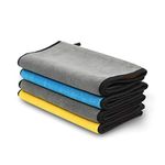 OAN All Purpose Microfiber Cloth for Cleaning, Dusting, Detailing & Polishing (All Vehicles, Office, Kitchen, Home) | 800 GSM | 45x45 cm (45 x 45 cm, 4Pc, Multicolor)