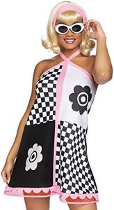 Leg Avenue Womens Swinging 60s Sweetie Costume, Multi, Medium/Large