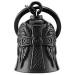 Motorcycle Men Bells - Motorcycle Angel Bell for Men Women,Bell Biker Accessory,Guard Riding Safety (Black)