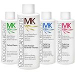MOROCCAN KERATIN New Look. Keratin Hair Treatment Straightening Brazilian Complex Blowout SET 120ML x4 Professional Results Salon or Home Formaldehyde-Free