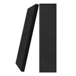 UMIACOUSTICS 2 PCS Fiberglass Acoustic Panels, 48x12x2 Inches Sound Absorbing Panels, Self-adhesive Sound Proof Panels for Studios, Office, Home Theater. (Black)