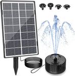 AISITIN 3.5W Solar Fountain Pump, Solar Water Fountain Outdoor with Upgraded Glass Solar Panel and 4 Nozzles, Solar Powered Fountain for Bird Bath, Ponds, Garden, Fish Tank and Swimming Pool