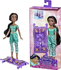 Hasbro Disney Prinzessin Princesa Aventuras cotidianas - Jasmine y su Alfombra mágica - con Ruedas Que giran - A Partir de 3 años