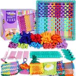 Disracker 10-inch Large Potholder Weaving Loom Kit - 288 Premium Loops in 12 Colors - DIY Arts and Crafts for Kids & Adults - Professional Weaving Set for Beginners - Creative Gift for Girl Ages 6-12+