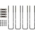 Buyers Products UB623520 20" Square Bend U-Bolt Kit, 4 Complete U Bolt Kits, 5/8" Bolt, 1/2" x 4 1/4" Tie Bars, Grade 5 Equivalent Hardware