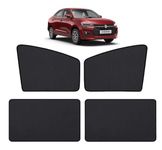 Auto Hub Car Window Sunshade/Curtains Compatible with Maruti Dzire (Model- 2024-Till Date) - Pack of 4, Dzire Sun Shade