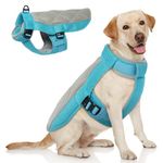 Hjumarayan Dog Cooling Vest, Breathable Dog Cooling Coat with Adjustable Neck and Tummy, Reflective Cooling Dog Coat Stylish Dog Cooling Jacket with Grid for Longer Coolness, Blue L