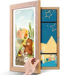 Dulov Kids Art Frame Picture Frame - A3 Kids Artwork Display Frame Front Opening 34X46 cm, Wood Family Photo Frame for Wall, for Bedroom, Living Room Decor