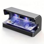 MUNBYN IMC26 UV Money Detector, Portable Counterfeit Bill Checker with UV & White Light, Rechargeable, Auto On/Off, Multi-Currency Cash、ID UV Feature Inspection for Retail、Small Business