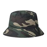 GADIEMKENSD Cotton Bucket Hat for Women Summer Beach Sun Protection Bucket Hats for Men Trendy Lightweight Packable Outdoor Travel Hat for Golf Hiking Fishing Camping Camo Army Green