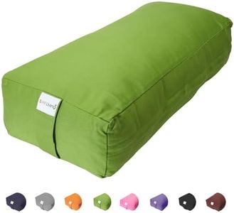 Sol Living Yoga Bolster Pillow Rectangular Meditation Cushion Cotton Meditation Accessories for Restorative Yoga Meditation Pillow Yoga Pillow Firm Body Pillow Bolster Pillow for Legs Removable Cover