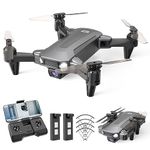 DEERC Drone for Kids with Camera 1080P HD FPV, D40 Foldable Mini Quadcopter for Beginners with Throw to Go, Altitude Hold, Voice Control, Trajectory Flight, Gesture Selfie, 3D Flips, 2 Batteries