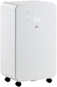 HOMCOM 12L/Day 2000mL Portable Quiet Dehumidifier with Air Purifier Filter, 24H Timer, 5 Modes, Electric Moisture Air Dehumidifier for Home Laundry Basement, White