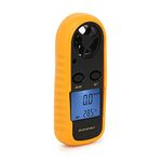 NETXE Anemometer Digital LCD Wind Speed Meter Gauge Air Flow Velocity Thermometer Measuring Device with Backlight for Windsurfing, Sailing, Kite Flying, Surfing Fishing Etc