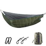 Double Hammock Underquilt, HIKERBRO 4 Season Heavy Duty Under Quilt with Tree Straps, Large Hammock Protector for Winter Camping, Backpacking, Hiking