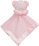 Soft Touch Baby Boys Girls Teddy Bear Cuddly Comforter Blanket Soft Toy Baby Shower Comforters BC21 (Pink)