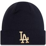 New Era Unisex Mlb Metallic Beanie Los Angeles Dodgers - Black