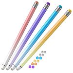 CPKEON Stylus Pens for Touch Screens (4 Pcs), Sensitivity Capacitive Stylus 2 in 1 Touch Screen Pen with 12 Extra Replaceable Tips for iPad iPhone Tablets Samsung Galaxy All Universal Touch Devices