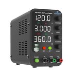 Jesverty DC Power Supply Variable, 0-120V 0-3A Switching Bench Power Supply with 20W USB & Type-C Quick-Charge, Encoder Corase & Fine Adjustment Knob, Output Switch, 4-Digit LED Display - SPS-12003V