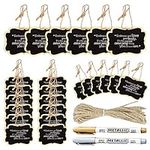 24 Pack Chalkboard Tags with String