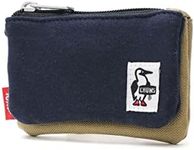 Chums Men's Other Card Coin Case Sweat Nylon, Navy x Beige, Free Size