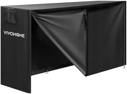 VIVOHOME 6ft Waterproof Log Rack Cover, Heavy Duty 600D Oxford Outdoor Firewood Storage Cover with Zipper and Hook Loop Tape (Log Rack not Included)