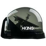 KING KOP4800 One Pro Premium Satellite TV Antenna - Works with Dish, DIRECTV, or Bell (Canada), Western Arc Satellites, Clear (Smoke)