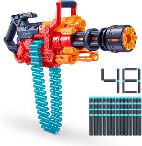 X-Shot Excel Crusher (35-Dart Clip + 48 Darts) by ZURU, Red Foam Dart Blaster, Toy Blaster, Belt Automatically Rotates, Slam Fire, Toys for Kids, Teens, Adults (Red)